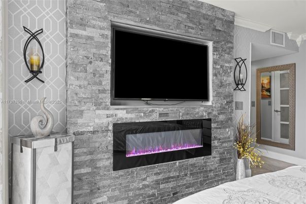 Fireplace, Interior, Stone Walls