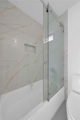 Bathroom, Glass Shower, Interior, Marble Walls