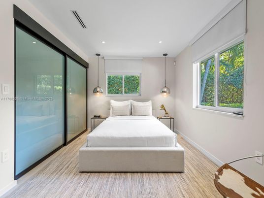 Bedroom, Interior, Pendant Lights, Recessed Lighting