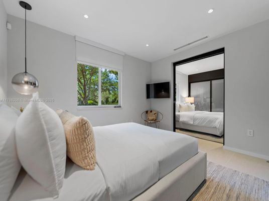 Bedroom, Interior, Pendant Lights, Recessed Lighting
