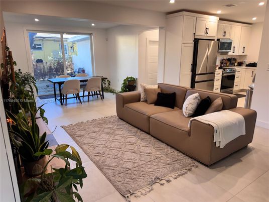 Dining room, Interior, Kitchen, Living room, Recessed Lighting, Stainless Steel Appliances