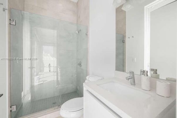 Bathroom, Glass Shower, Interior, Marble Walls