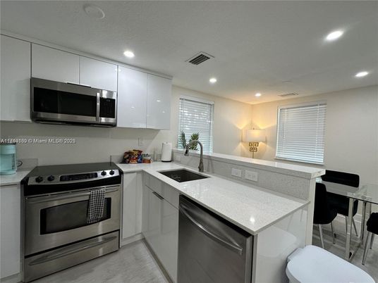 Interior, Kitchen, Recessed Lighting, Stainless Steel Appliances