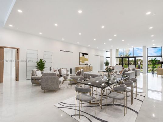 Dining room, Interior, Living room, Recessed Lighting