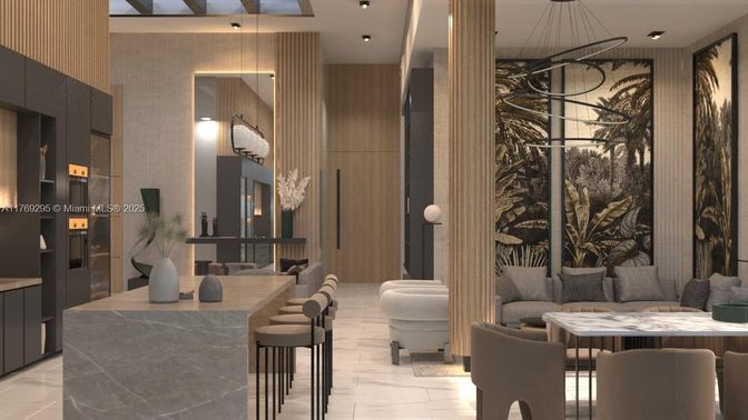 Interior, Living room, Marble, Pendant Lights, Recessed Lighting