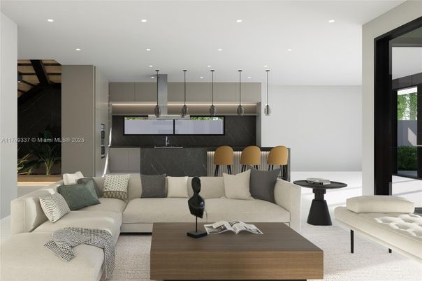 Interior, Kitchen, Living room, Pendant Lights, Recessed Lighting, Stainless Steel Appliances