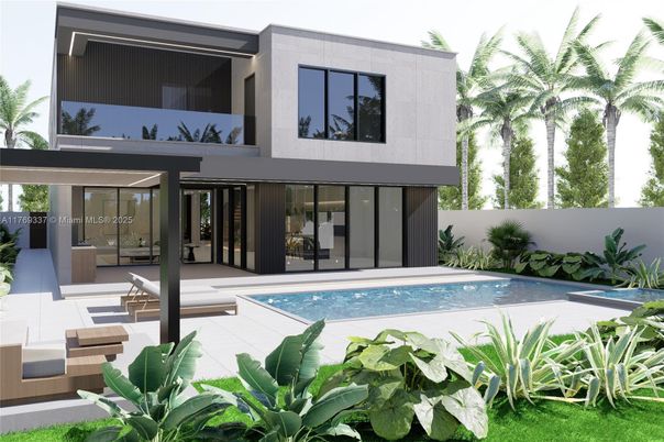 Exterior, Facade, Pool, Modern