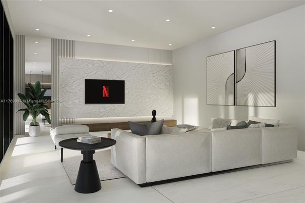 Interior, Living room, Marble, Marble Walls, Recessed Lighting