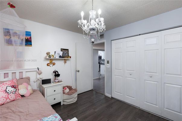 Bedroom, Chandelier, Interior, Wood Texture Flooring