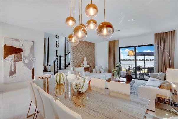 Dining room, Interior, Living room, Pendant Lights, Water