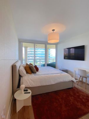 Bedroom, Interior, Pendant Lights, Wood Texture Flooring
