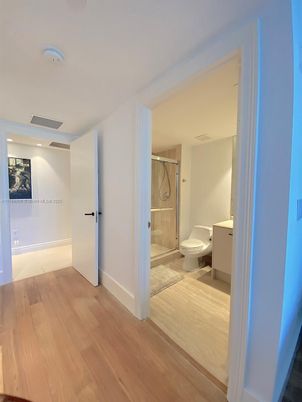 Bathroom, Glass Shower, Interior, Wood Texture Flooring