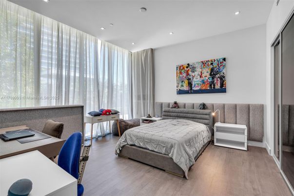 Bedroom, Home Office, Interior, Recessed Lighting, Wood Texture Flooring