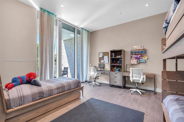 Bedroom, Home Office, Interior, Recessed Lighting, Wood Texture Flooring