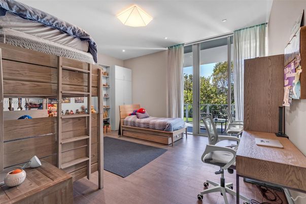 Bedroom, Home Office, Interior, Recessed Lighting, Wood Texture Flooring