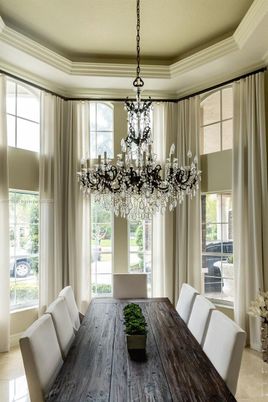 Chandelier, Dining room, Interior