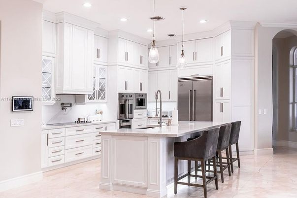 Interior, Kitchen, Pendant Lights, Recessed Lighting, Stainless Steel Appliances