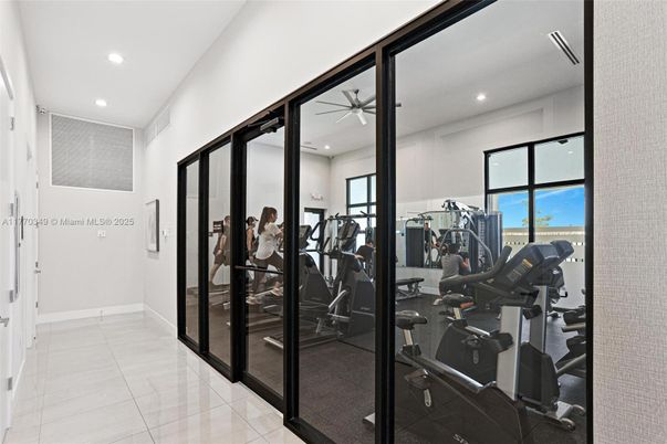 Fitness Equipment, Gym, Interior, Recessed Lighting