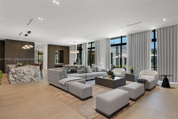 Dining room, Interior, Living room, Pendant Lights, Recessed Lighting