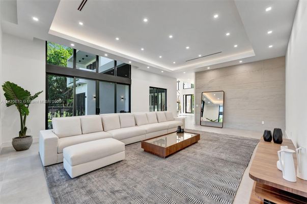 Interior, Living room, Marble Walls, Recessed Lighting