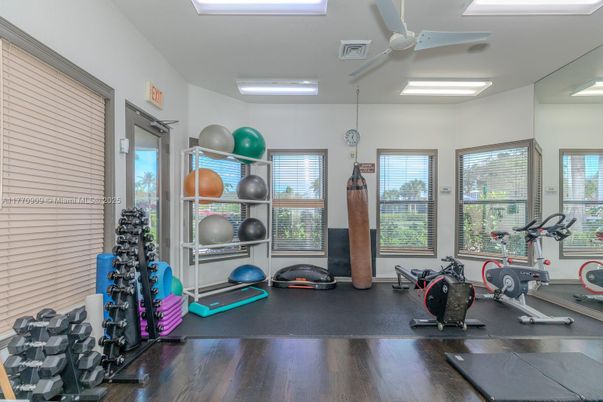 Fitness Equipment, Interior, Wood Texture Flooring