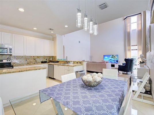 Dining room, Interior, Kitchen, Living room, Pendant Lights, Recessed Lighting