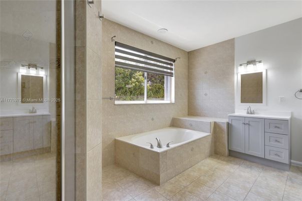 Bathroom, Dual Sink Vanities, Glass Shower, Interior