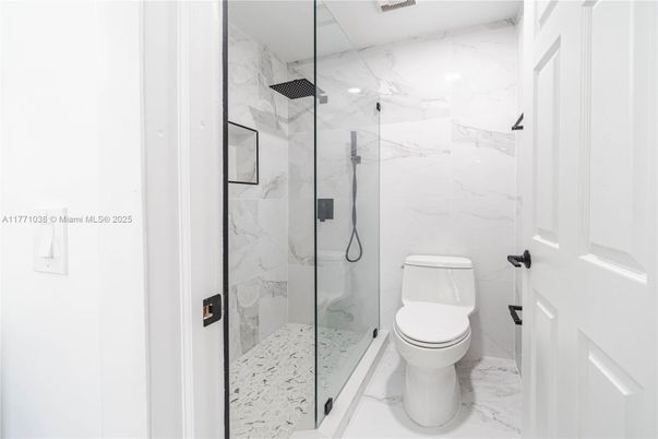 Bathroom, Glass Shower, Interior, Marble, Marble Walls