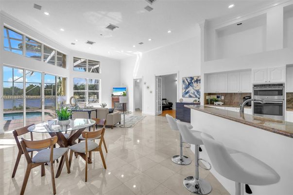 Dining room, Interior, Kitchen, Living room, Recessed Lighting, Stainless Steel Appliances, Water