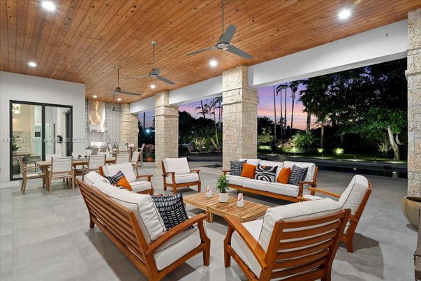 Exterior, Recessed Lighting, Wooden Ceilings