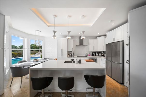 Interior, Kitchen, Pendant Lights, Recessed Lighting, Stainless Steel Appliances