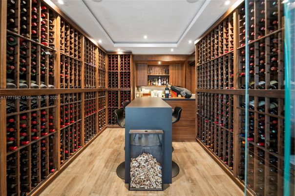 Interior, Recessed Lighting, Wine Storage, Wood Texture Flooring