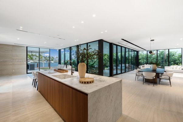 Dining room, Interior, Kitchen, Living room, Pendant Lights, Recessed Lighting, Wood Texture Flooring