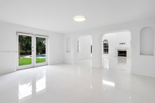 Empty room, Fireplace, Interior, Recessed Lighting