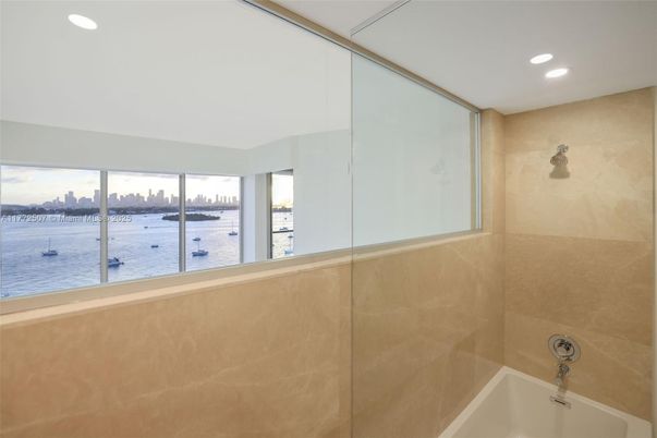Bathroom, Glass Shower, Interior, Recessed Lighting, Water