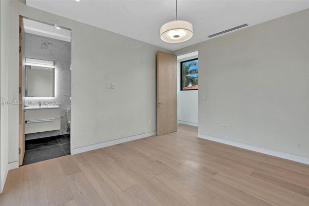 Bathroom, Empty room, Interior, Marble Walls, Pendant Lights, Wood Texture Flooring