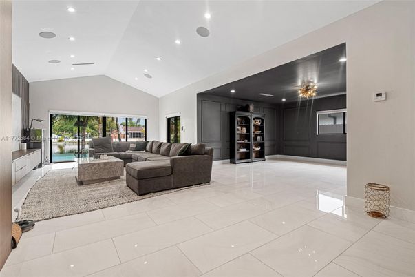 Interior, Living room, Recessed Lighting