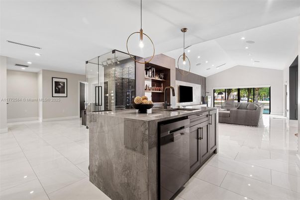 Interior, Kitchen, Living room, Pendant Lights, Recessed Lighting, Stainless Steel Appliances