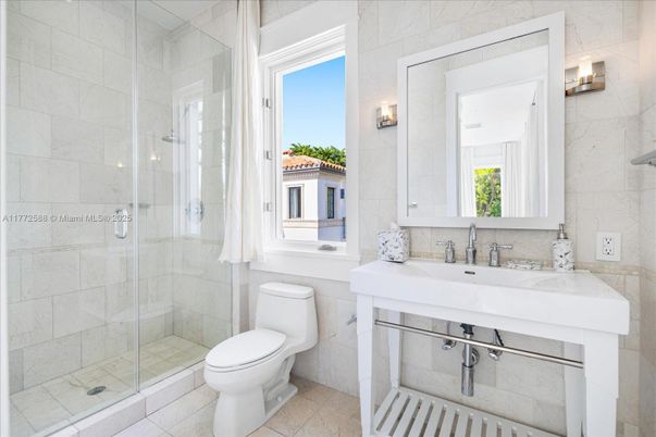 Bathroom, Glass Shower, Interior, Marble Walls