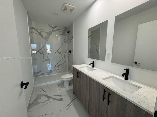 Bathroom, Dual Sink Vanities, Interior, Marble, Marble Walls