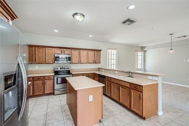 Interior, Kitchen, Pendant Lights, Recessed Lighting, Stainless Steel Appliances