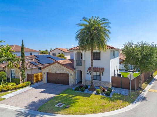 Attached, Exterior, Facade, Solar Panels, Spanish Mediterranean