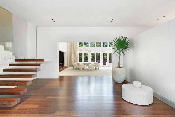 Fireplace, Interior, Recessed Lighting, Wood Texture Flooring