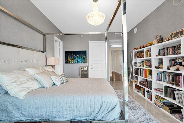 Bedroom, Chandelier, Interior