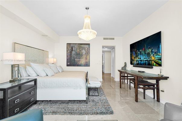 Bedroom, Chandelier, Interior