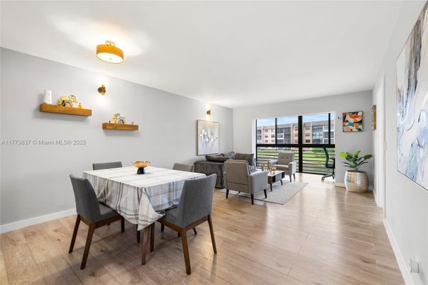 Dining room, Interior, Living room, Pendant Lights, Wood Texture Flooring
