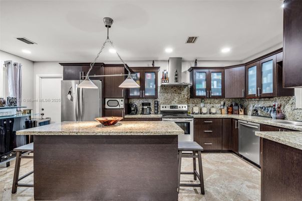 Interior, Kitchen, Pendant Lights, Recessed Lighting, Stainless Steel Appliances