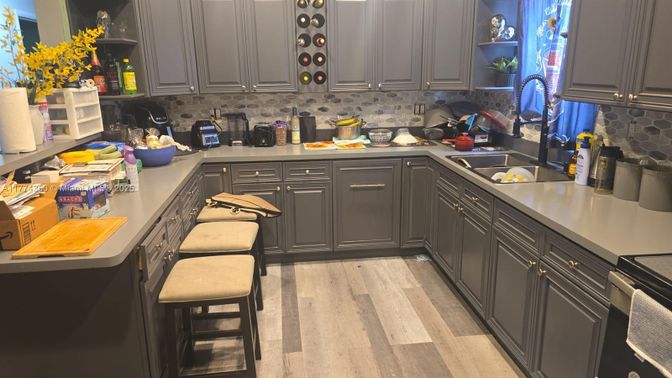 Interior, Kitchen, Wood Texture Flooring