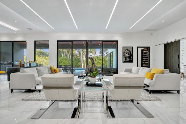 Interior, Living room, Marble, Recessed Lighting