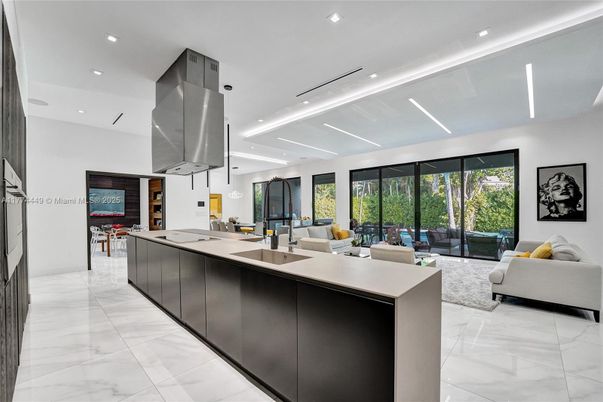 Interior, Kitchen, Living room, Marble, Recessed Lighting